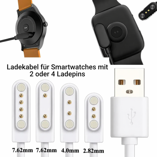 Magnetisches Ladekabel für Smartwatch & Fitness-Tracker, 2/4-Pin