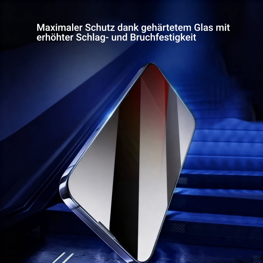 Anti-Spy Schutzglas für iPhone 16 15 14 13 12 11 Pro Max Privacy staubfrei