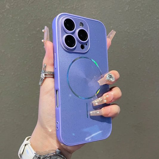 Aurora Glitzer Hülle für iPhone 17 16 15 14 13 Magnetisch Kameraschutz