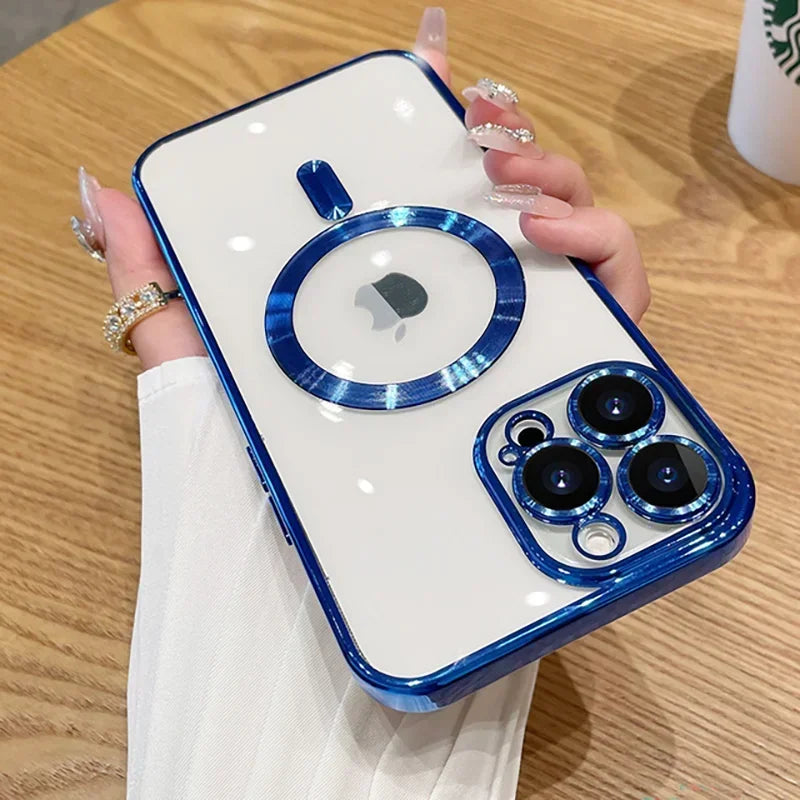 Luxus Hülle mit Kameraschutz für iPhone 11–17 Pro Max