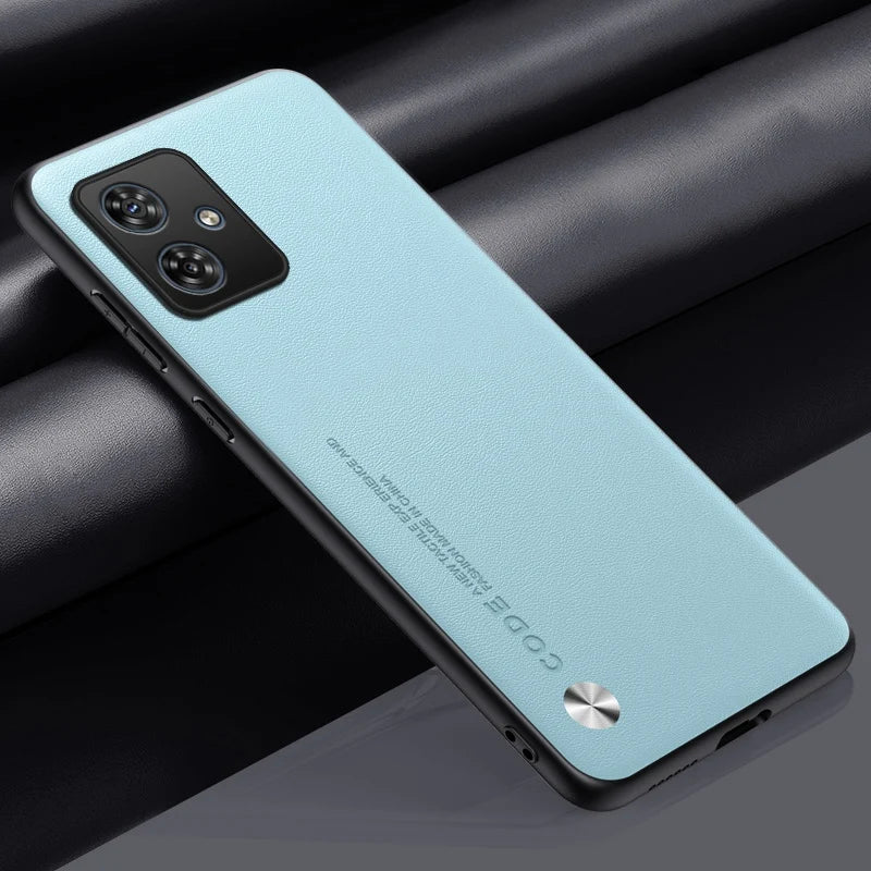 Für Motorola Moto G54 / G64 Hülle – Kunstleder-Schutzhülle · Himmelblau