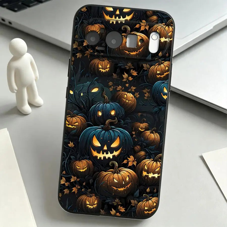 Halloween Handyhülle für Google Pixel – TPU Motiv Kürbis · Kürbis Herbst