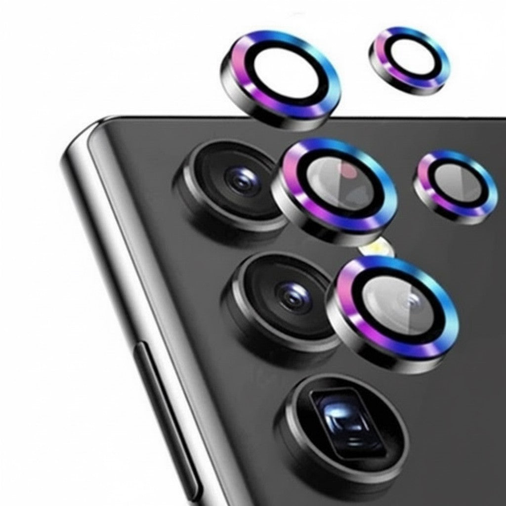 Kamera-Objektivschutz für Samsung Galaxy S22/23/24 Alu-Ring + Glas