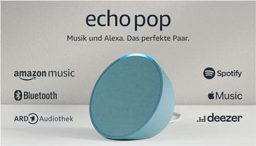 Amazon Echo Pop (neueste Gen) – Kompakter Alexa-Lautsprecher Lavender Bloom