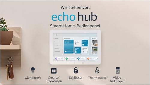 Echo Hub (neueste Gen) – 8" Alexa Smart-Home Panel, kompatibel mit Geräten