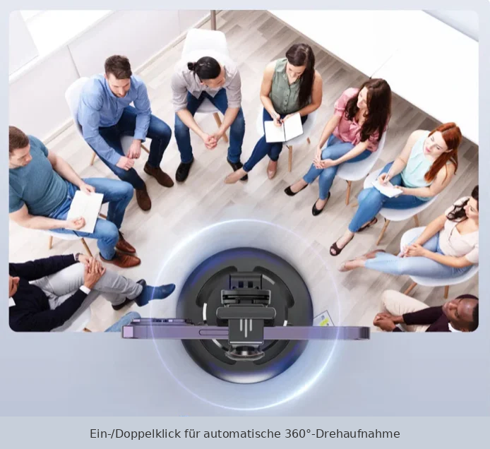 360° Gimbal Selfie Stick mit AI-Tracking – Desktop & Handheld 2in1