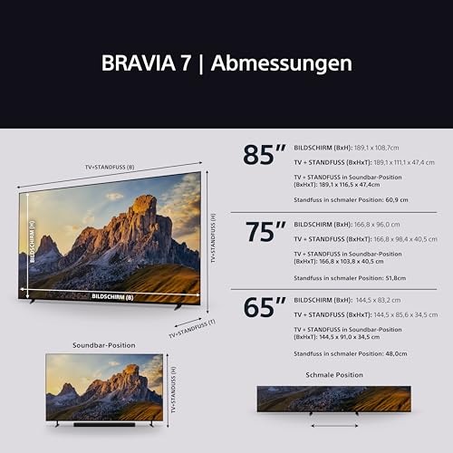 Sony BRAVIA 9 K75R90 75 Zoll 4K QLED Mini LED Google TV, 120Hz