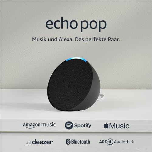 Amazon Echo Pop (neueste Gen) – Kompakter Alexa-Lautsprecher Lavender Bloom