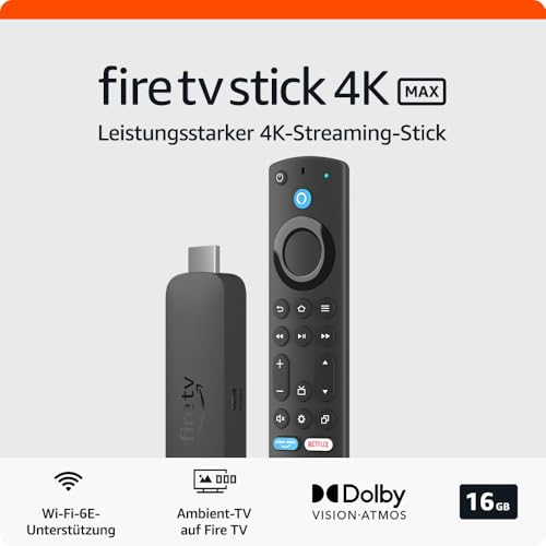 Amazon Fire TV Stick 4K Max, Wi-Fi 6E, Ambient Experience