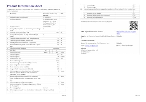 LG OLED65C5ELB 65 Zoll 4K OLED evo AI TV, 120Hz, Dolby Vision/Atmos