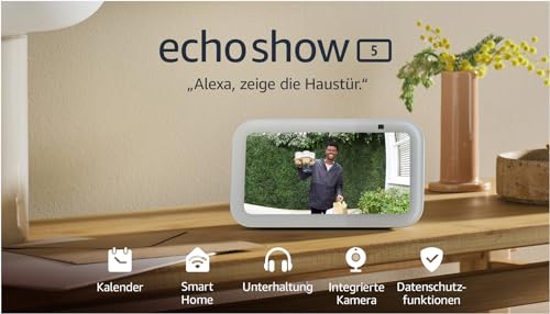 Echo Show 5 (neueste Gen) – Kompakter Smart-Touchscreen mit Alexa, Anthrazit