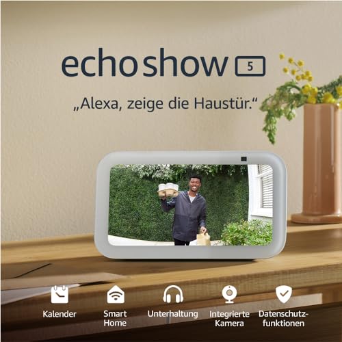 Echo Show 5 (neueste Gen) – Kompakter Smart-Touchscreen mit Alexa, Anthrazit