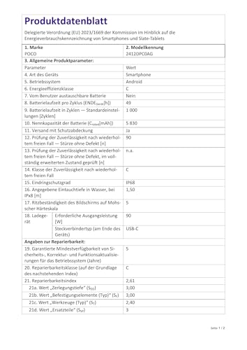 Xiaomi Poco X7 Pro 5G 512GB/12GB Schwarz 6,67" 120 Hz