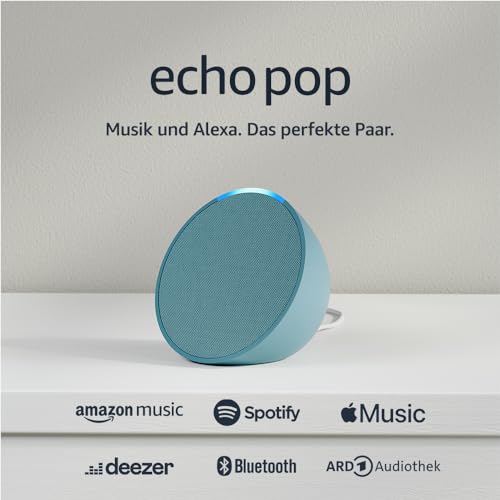 Amazon Echo Pop (neueste Gen) – Kompakter Alexa-Lautsprecher Lavender Bloom