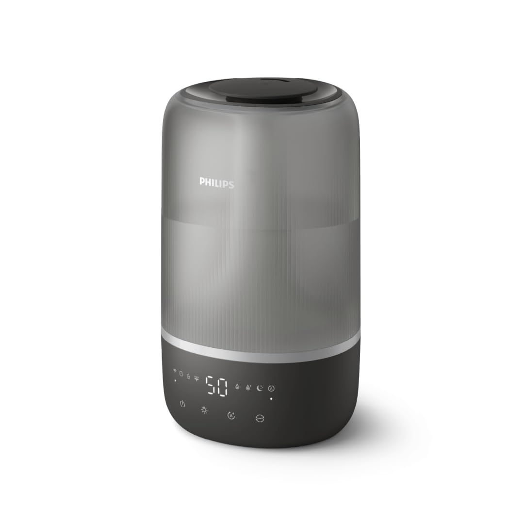 Philips Smart Humidifier - Compact yet Powerful with Sky-High Mist, Aromatherapy, Quiet with Sleep Function and Night Light, for (Sleep) Rooms up to 41 m² (HU1510/03)
