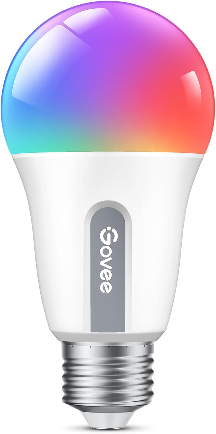 Govee Smart Bulb E27, WiFi LED Lamp RGBWW Compatible with Matter, Alexa and Google Assistant, dimmable with 16 million DIY Colors, 800LM, 54 Scenes, Smart Home Alexa Accessories, 2 pack