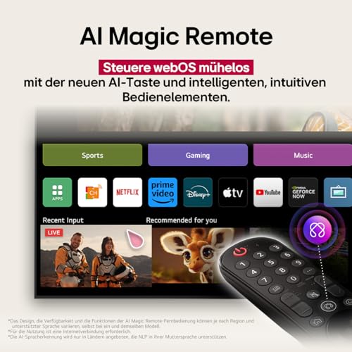 LG OLED65C5ELB 65 Zoll 4K OLED evo AI TV, 120Hz, Dolby Vision/Atmos