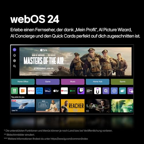 LG OLED65C5ELB 65 Zoll 4K OLED evo AI TV, 120Hz, Dolby Vision/Atmos