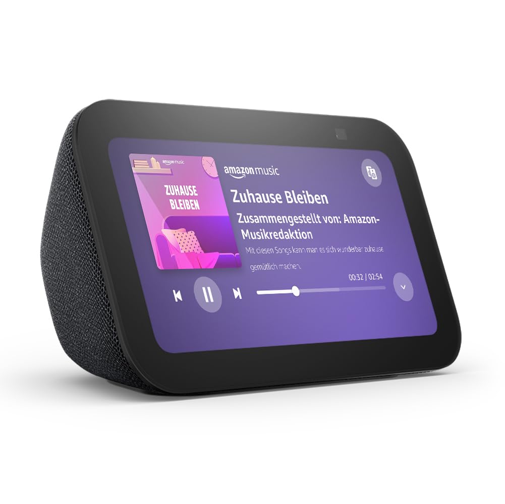 Echo Show 5 (neueste Gen) – Kompakter Smart-Touchscreen mit Alexa, Anthrazit