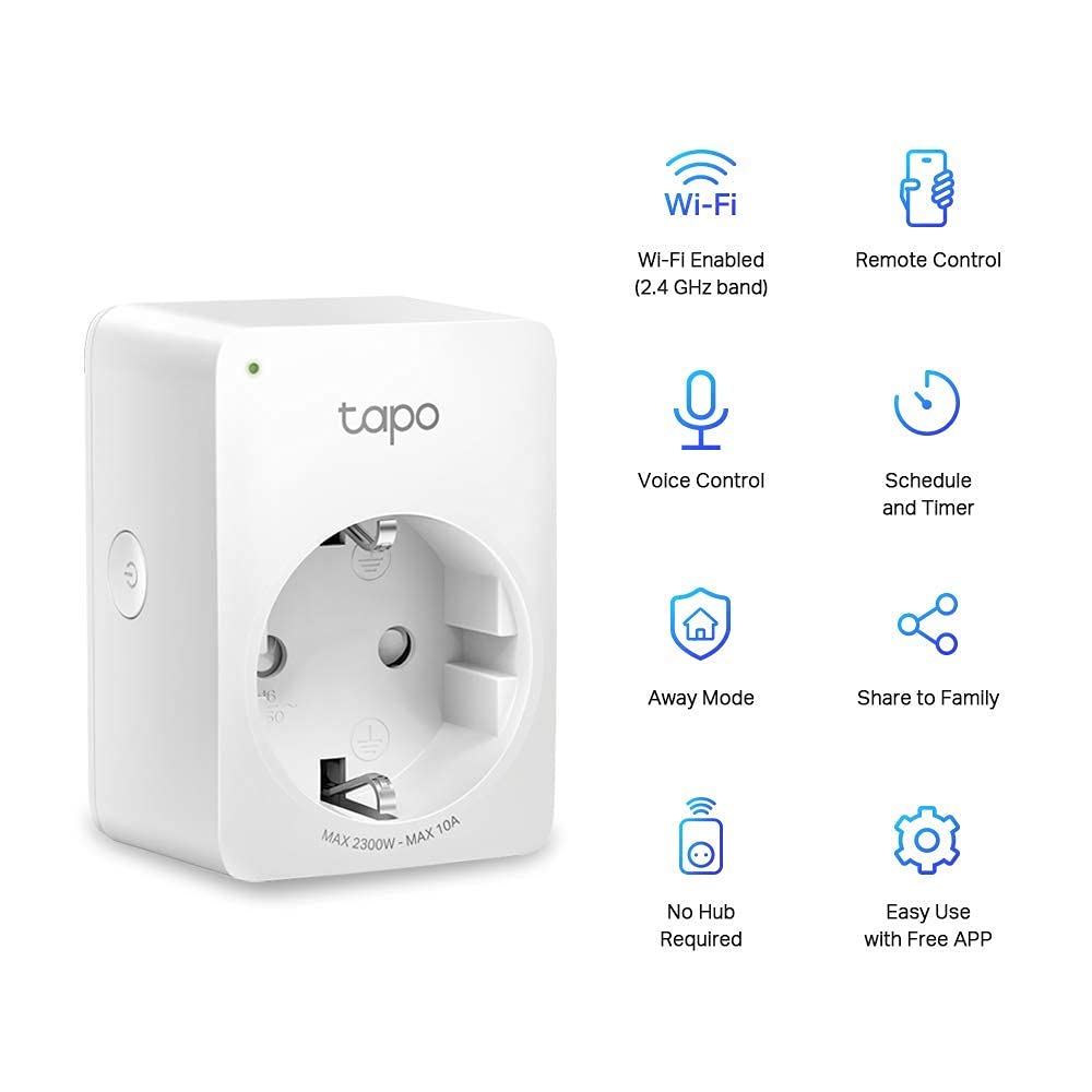 TP-Link Tapo WLAN Smart-Steckdose, 4er Pack, kompatibel mit Alexa & Google Home
