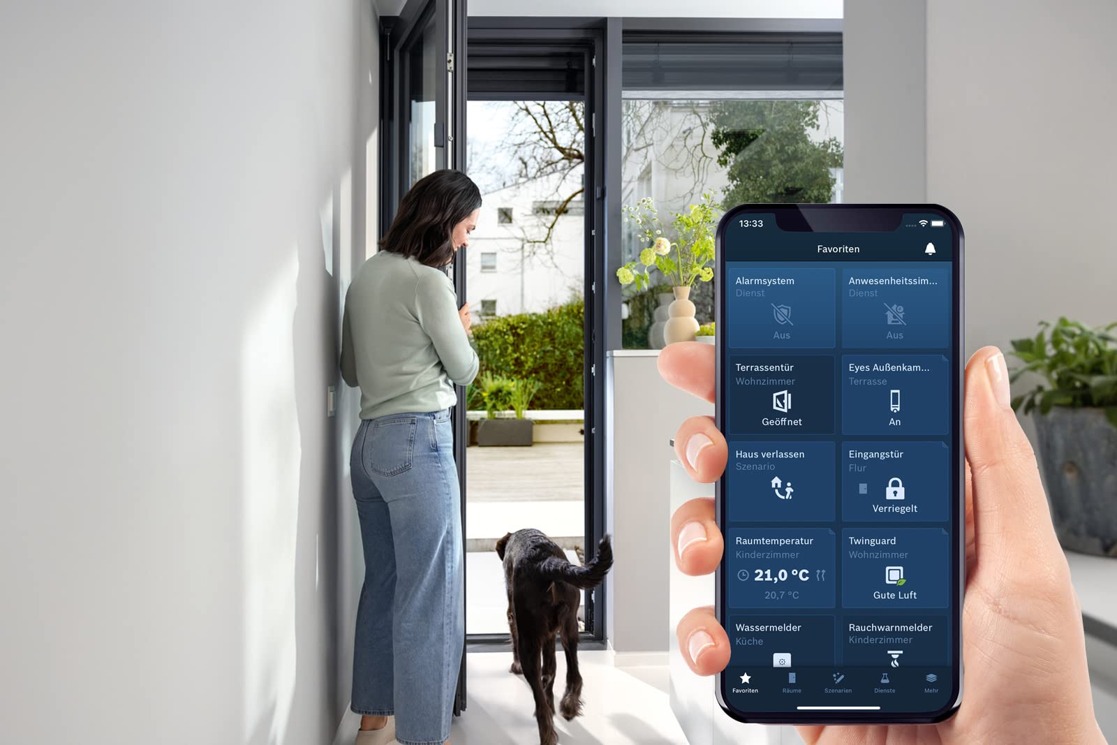 Bosch Smart Home Tür-/Fensterkontakt II 3er-Set – Smarter Tür- & Fenster­sensor