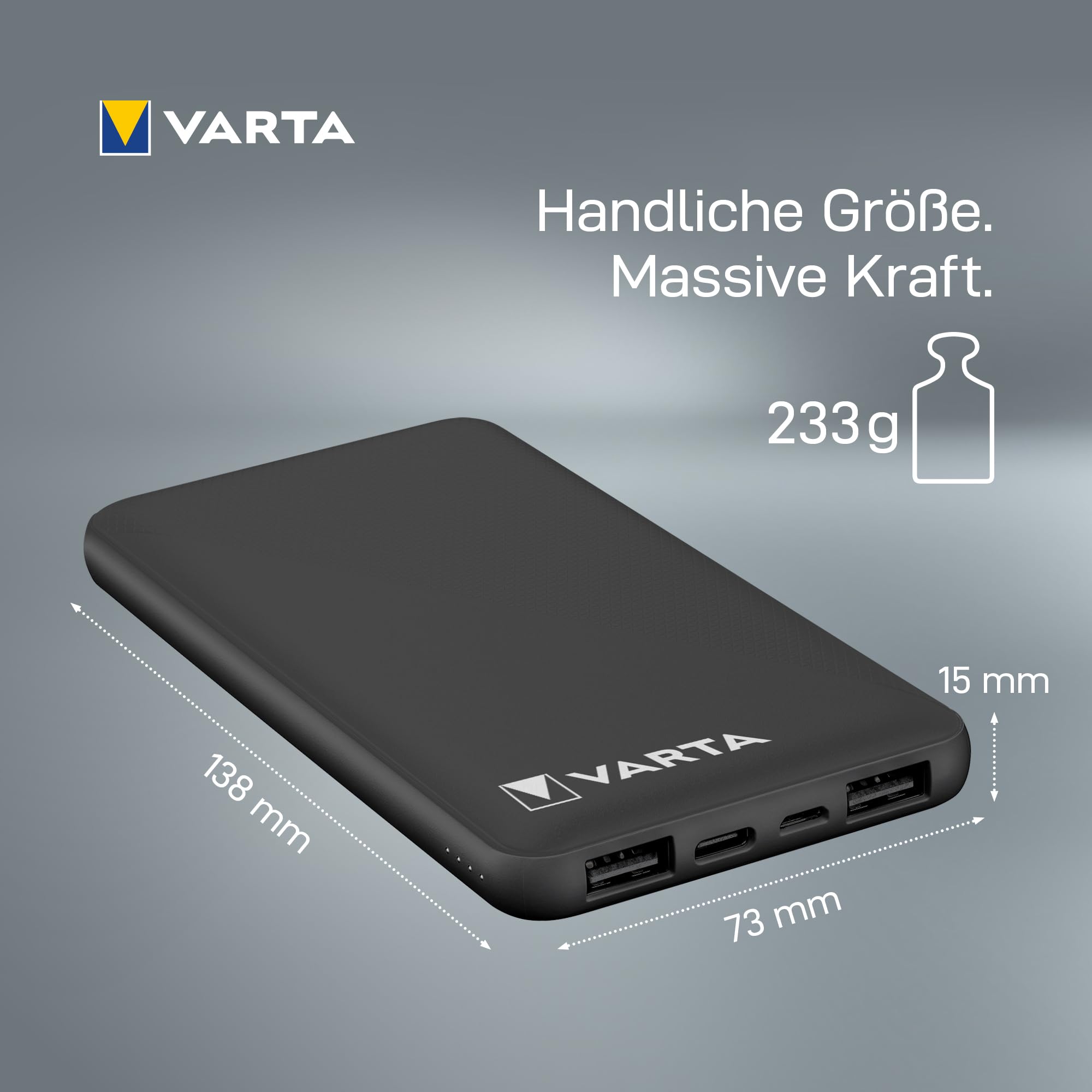 VARTA Power Bank 20.000 mAh, 4 Ports, USB-C, Schnellladen