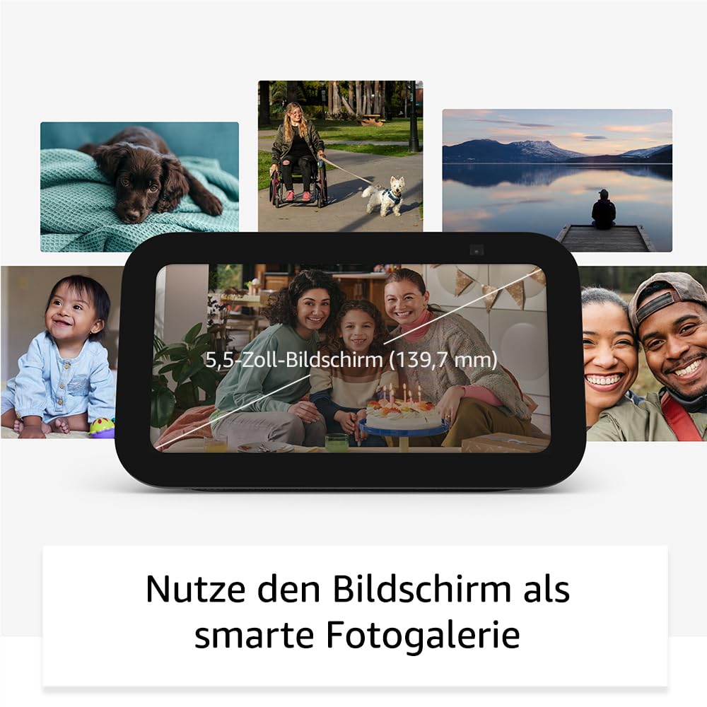 Echo Show 5 (neueste Gen) – Kompakter Smart-Touchscreen mit Alexa, Anthrazit