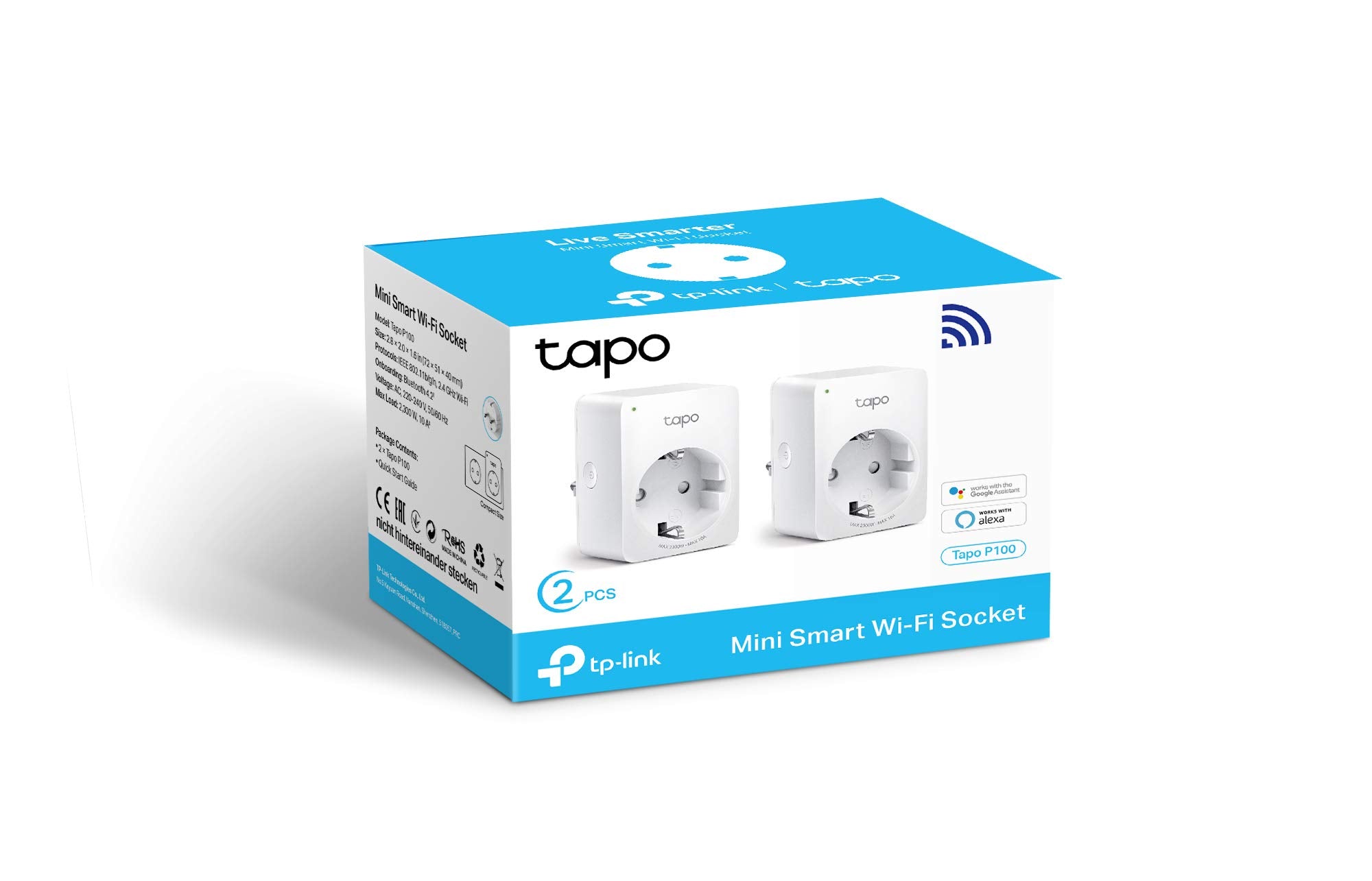 TP-Link Tapo WLAN Smart-Steckdose, 4er Pack, kompatibel mit Alexa & Google Home