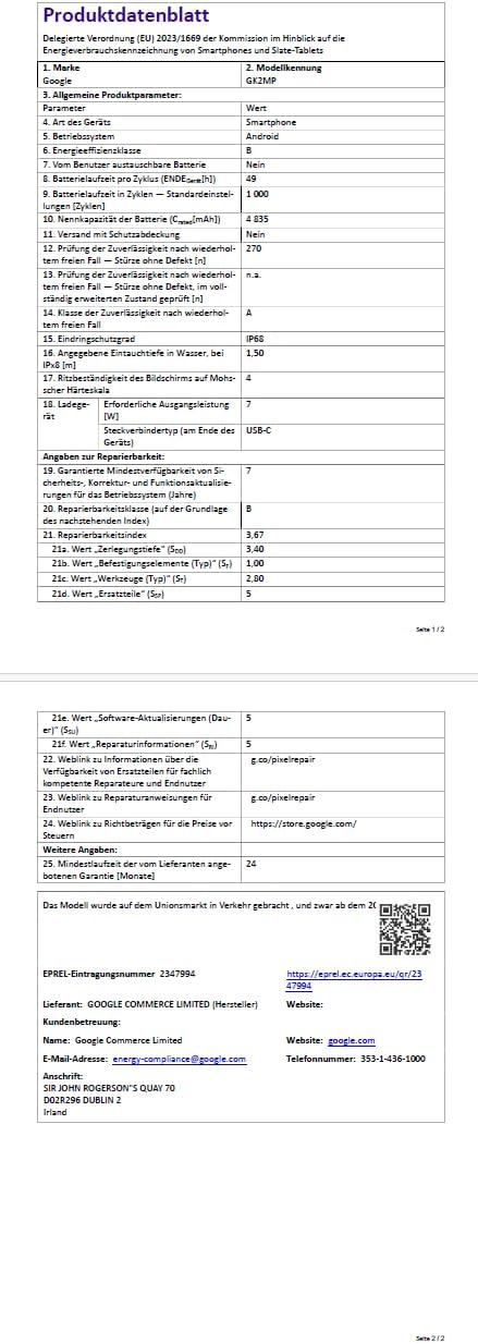 Google Pixel 10 128GB Obsidian 6,3" Actua Display