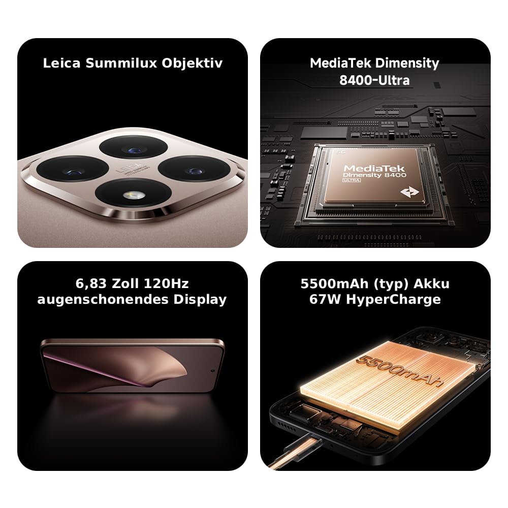 Xiaomi 15T Pro 5G 512GB/12GB Schwarz 6,83" 144 Hz Display