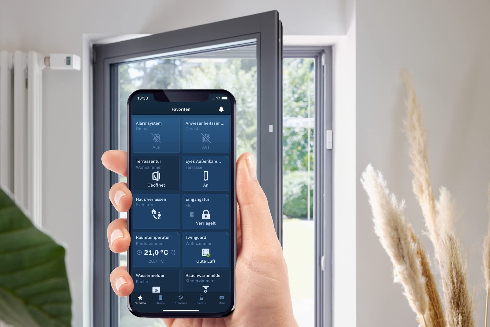 Bosch Smart Home Tür-/Fensterkontakt II 3er-Set – Smarter Tür- & Fenster­sensor