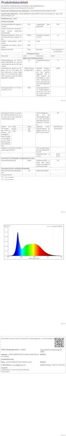 Govee 3-Flammen LED Stehlampe, RGBWW, 1500 lm, Alexa, Wohnzimmer