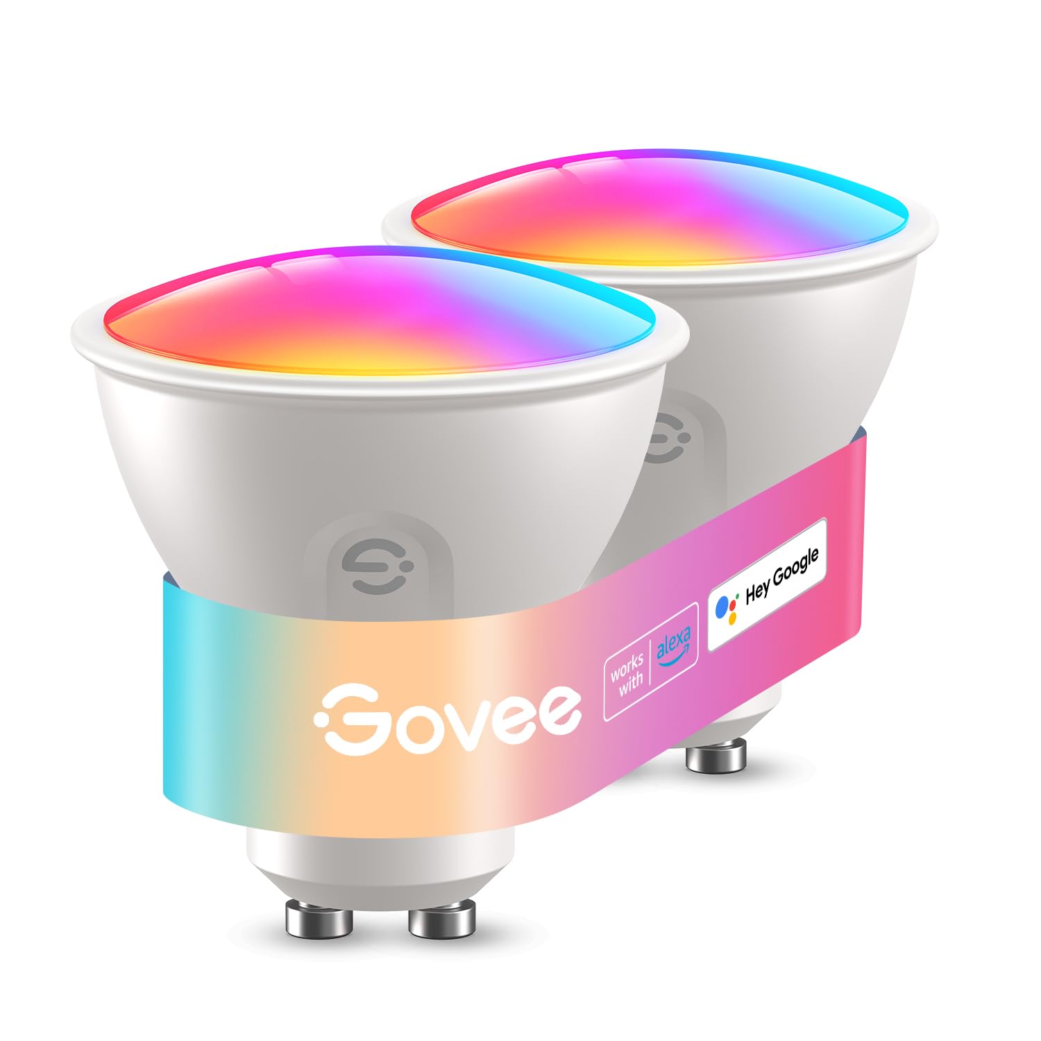 Govee GU10 RGBWW Smart LED Lampe 4er Pack, Alexa, Google, Musik Sync