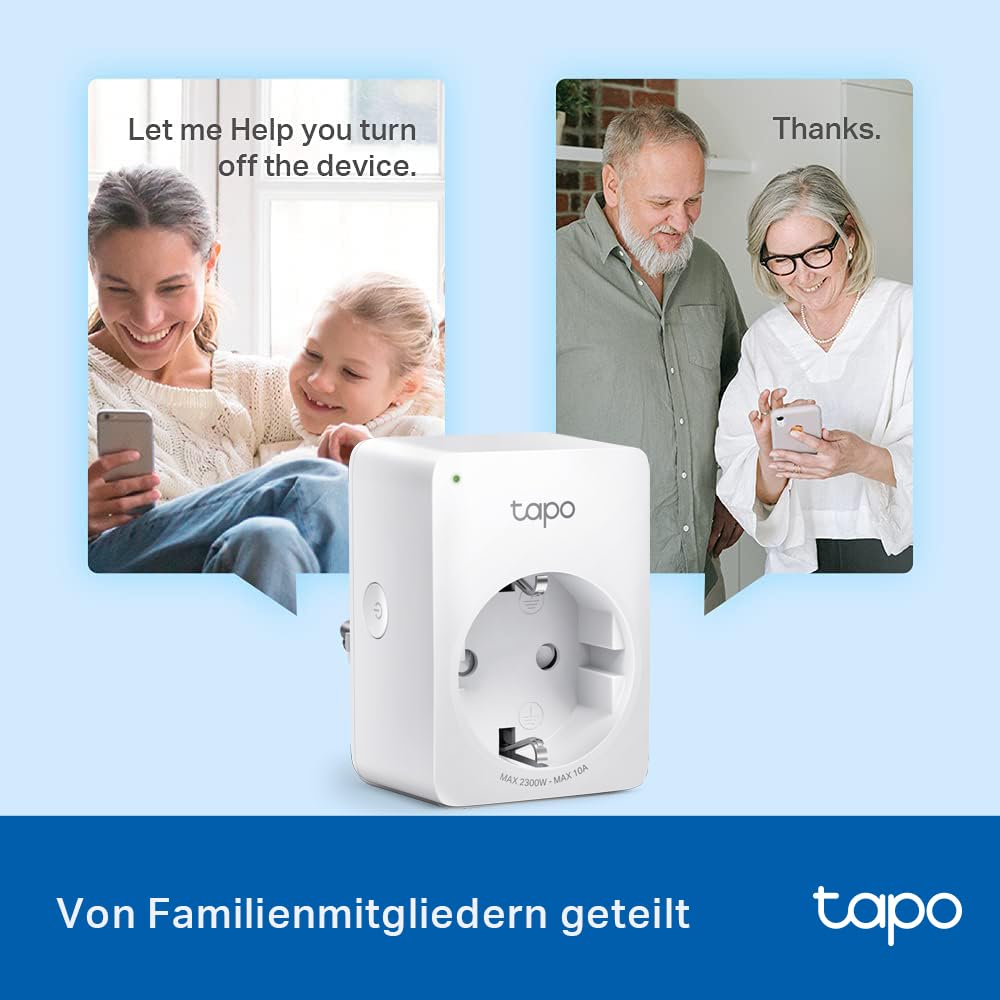 TP-Link Tapo WLAN Smart-Steckdose, 4er Pack, kompatibel mit Alexa & Google Home