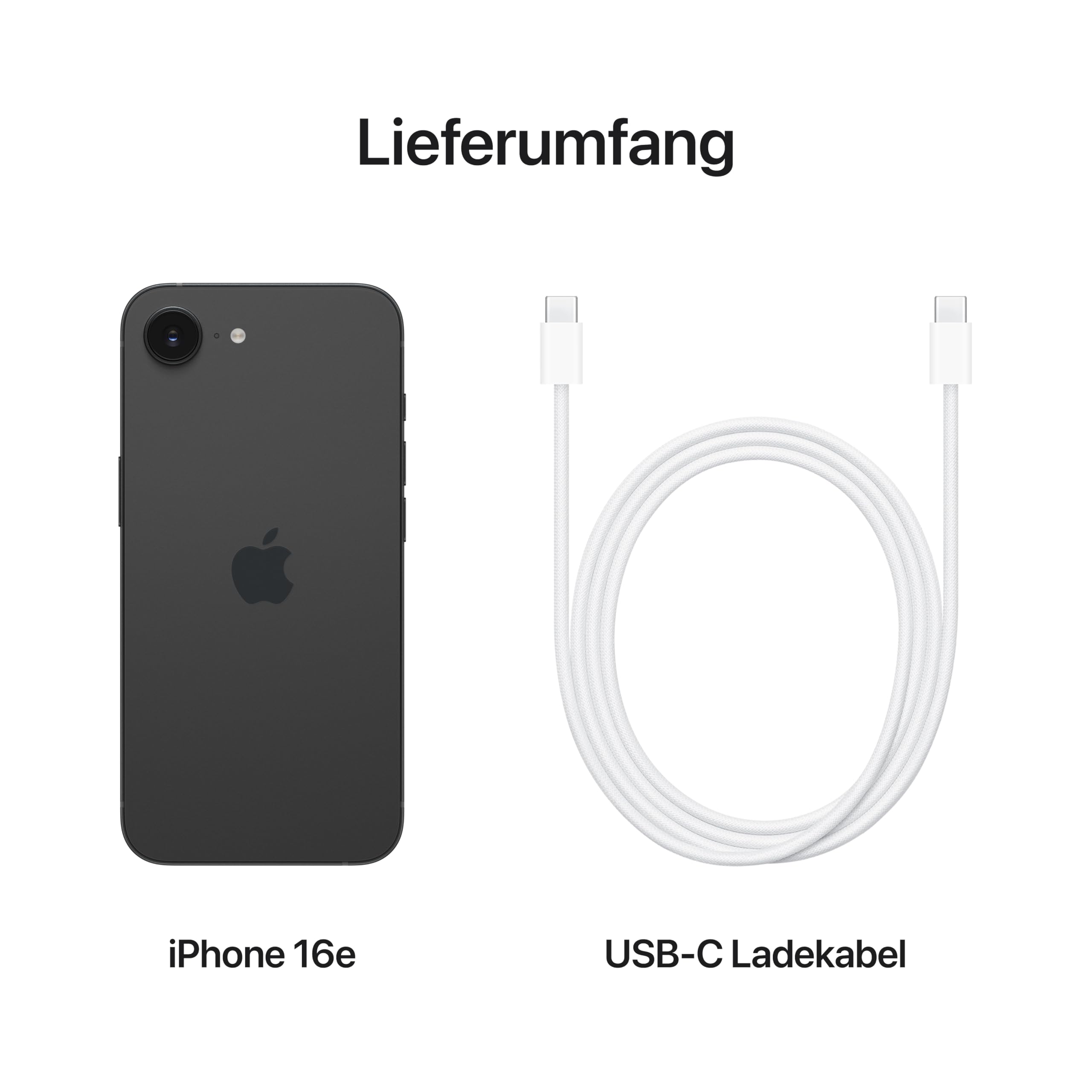 Apple iPhone 16e 128 GB – Schwarz, 6,1" Super Retina XDR