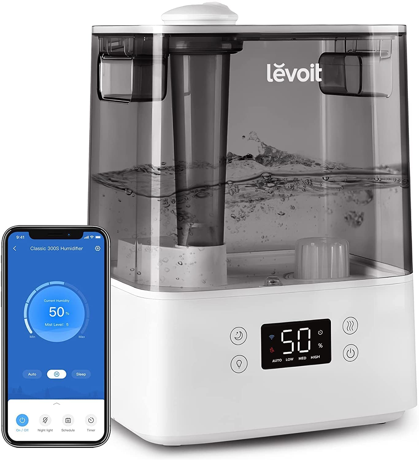 Levoit 6L Smart Luftbefeuchter Warm- & Kaltnebel mit App