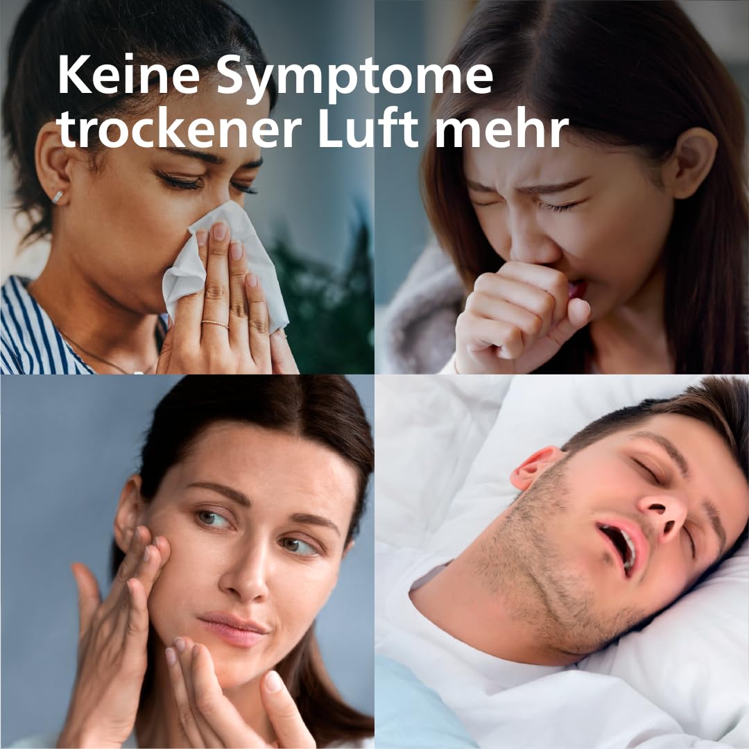 Philips Smart Humidifier - Compact yet Powerful with Sky-High Mist, Aromatherapy, Quiet with Sleep Function and Night Light, for (Sleep) Rooms up to 41 m² (HU1510/03)