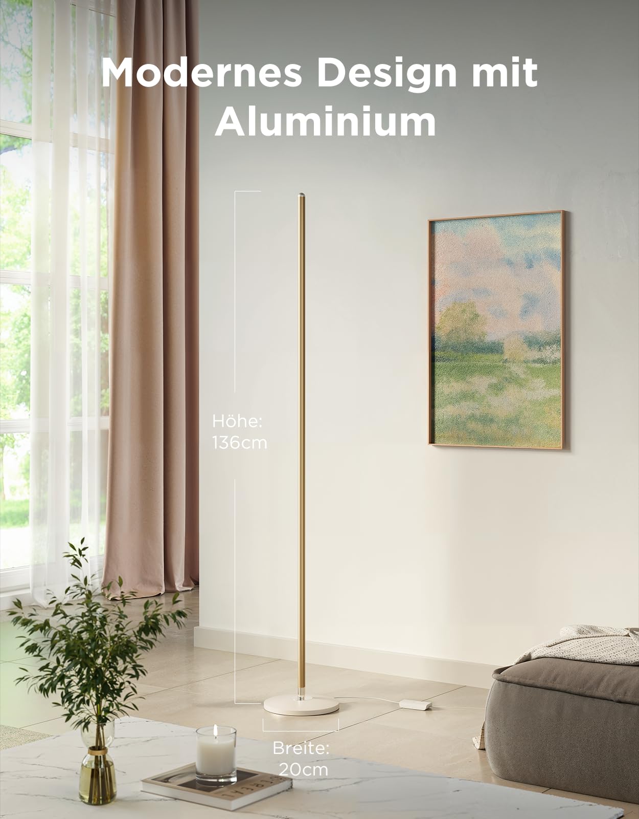 Govee RGBIC LED Stehlampe, WLAN, dimmbar, Alexa, Gaming Zimmer