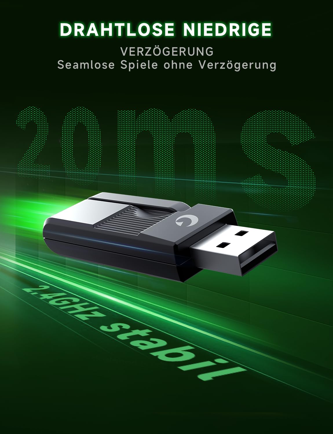 PS5 Gaming Headset kabellos 7.1, BT 5.3, 2.4GHz, 70h, RGB