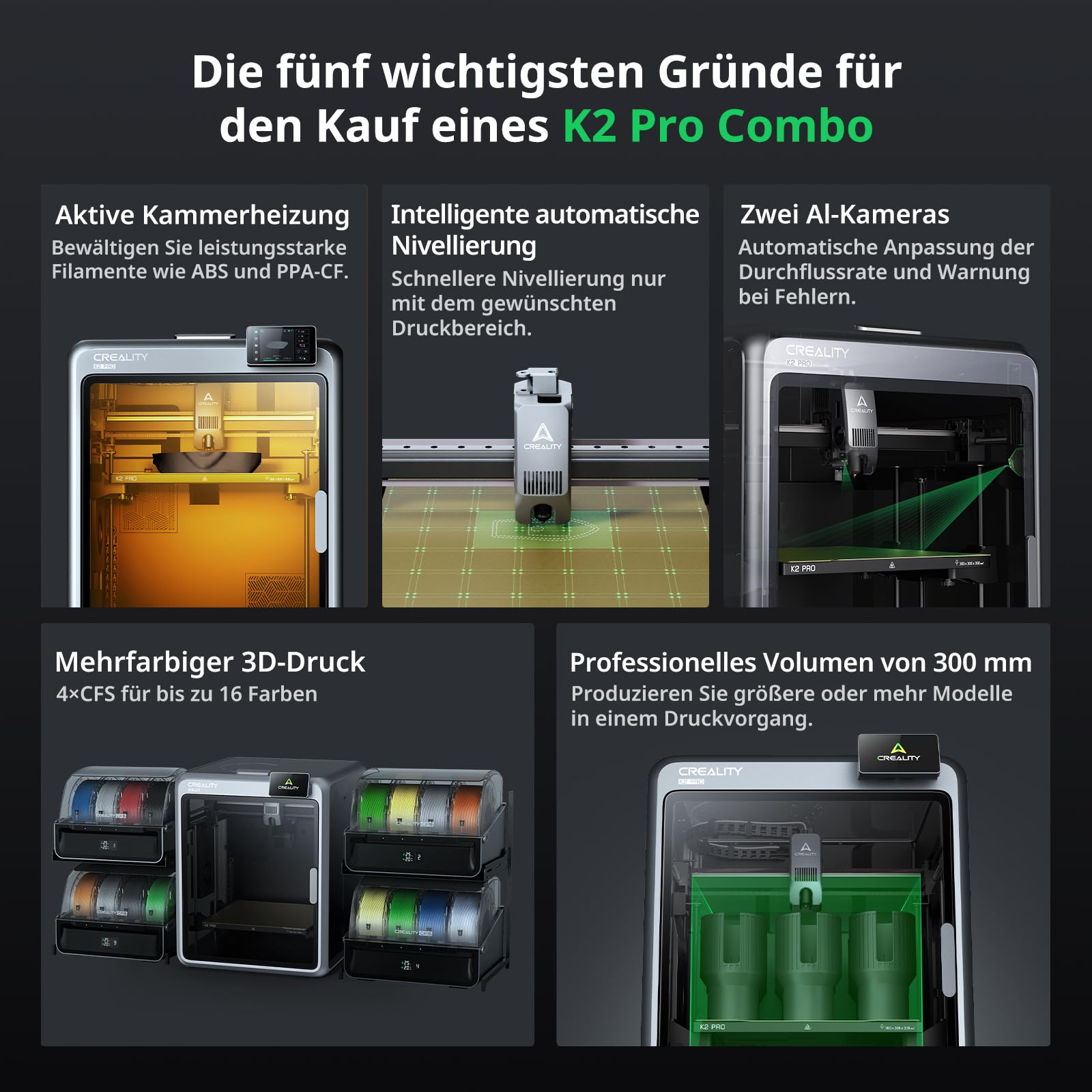 Creality K2 Plus Combo High-Speed 3D Drucker 350x350x350 mm