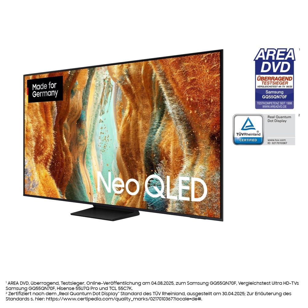 Samsung Neo QLED QN70F 65 Zoll 4K Mini LED TV, 144Hz, AirSlim Design