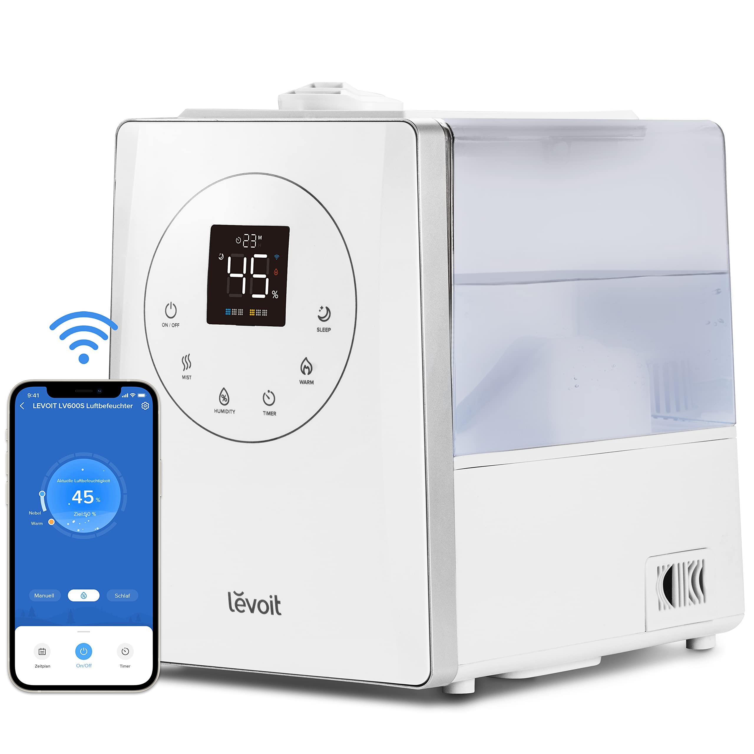 Levoit 6L Smart Luftbefeuchter Warm- & Kaltnebel mit App