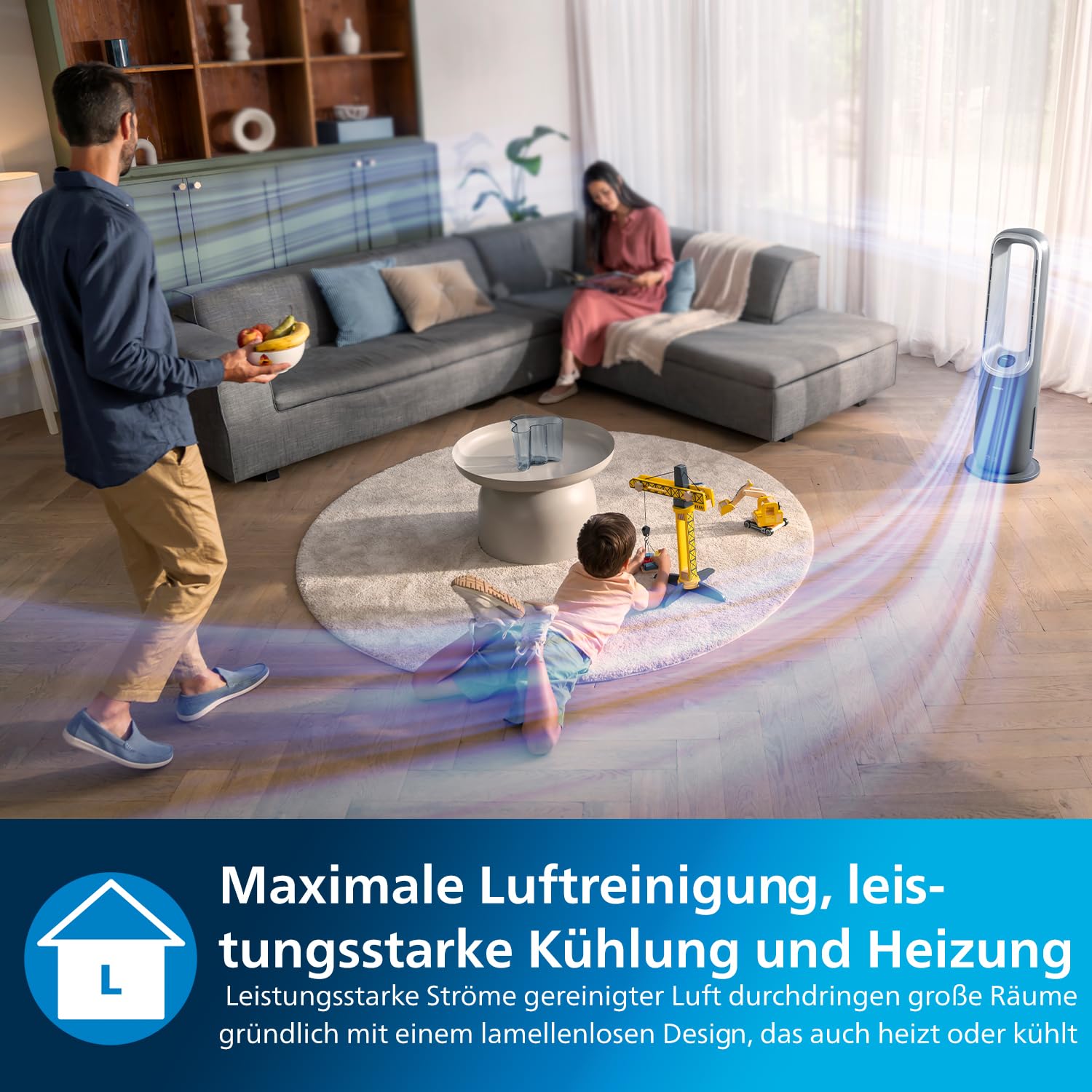 Philips Air Performer 8000 3-in-1 Luftreiniger, Heizen & Kühlen