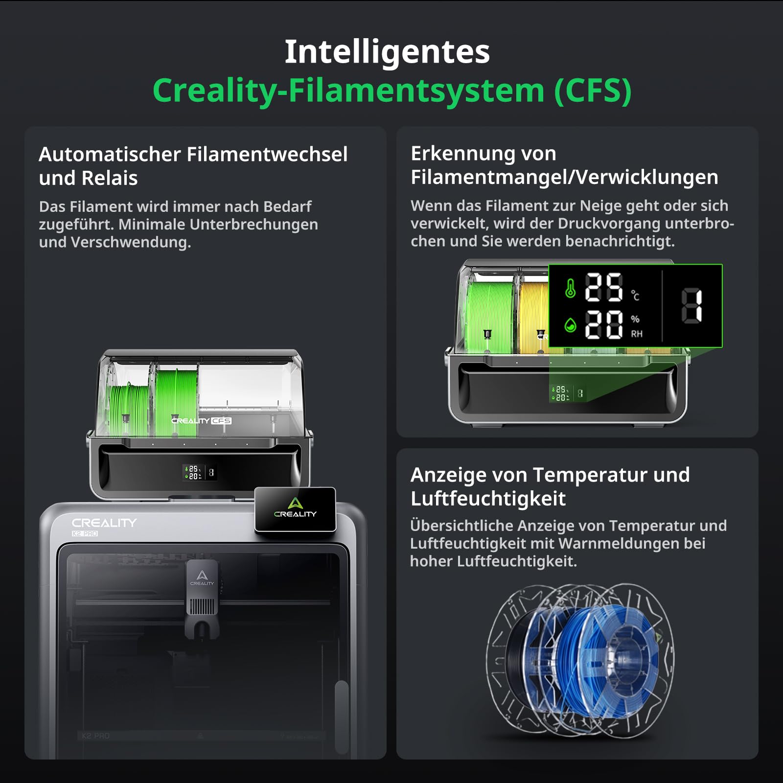 Creality K2 Plus Combo High-Speed 3D Drucker 350x350x350 mm