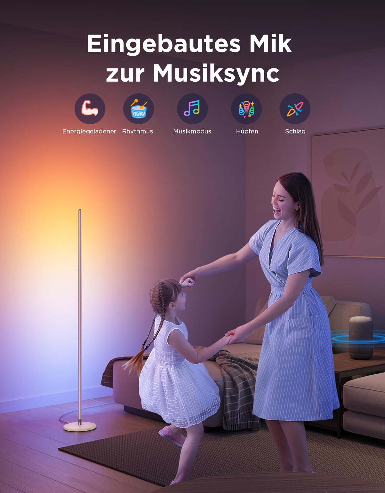 Govee RGBIC LED Stehlampe, WLAN, dimmbar, Alexa, Gaming Zimmer