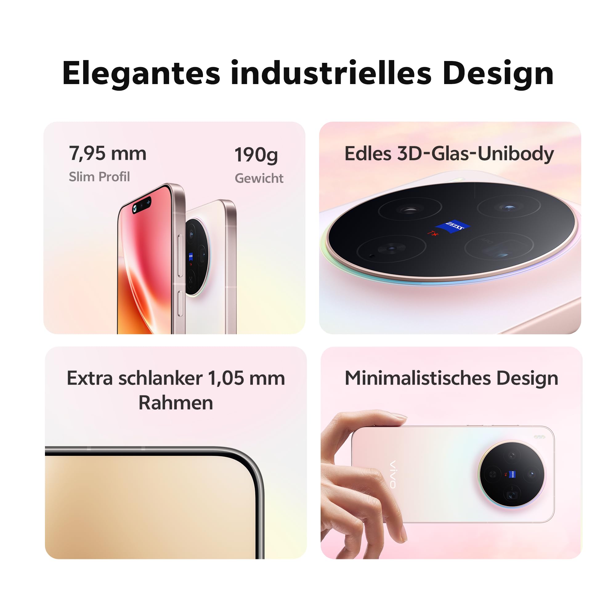 vivo X300 5G Smartphone 12+256 GB mit 200 MP ZEISS-Kamera