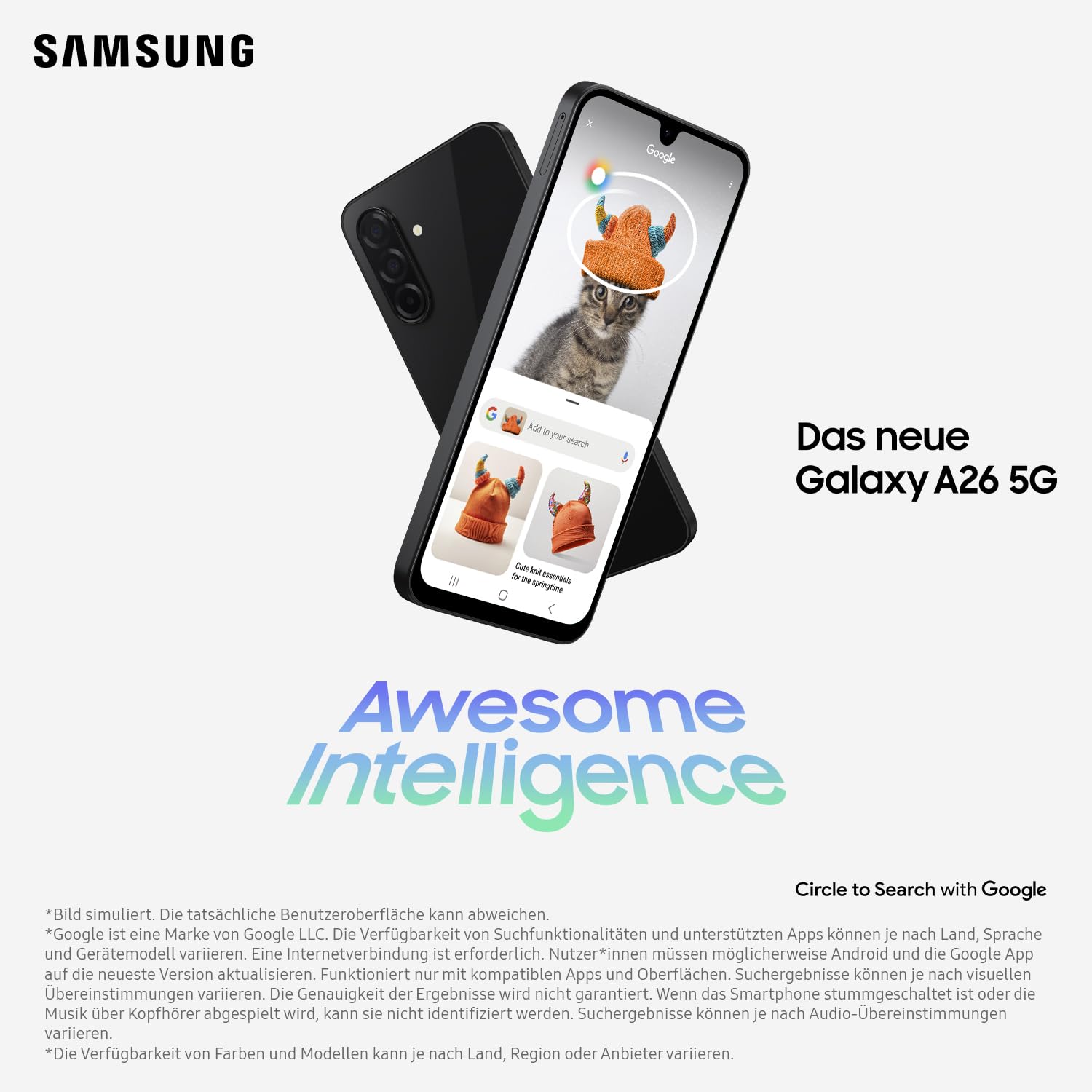 Samsung Galaxy A26 5G 128GB Weiß 6,7" Super AMOLED