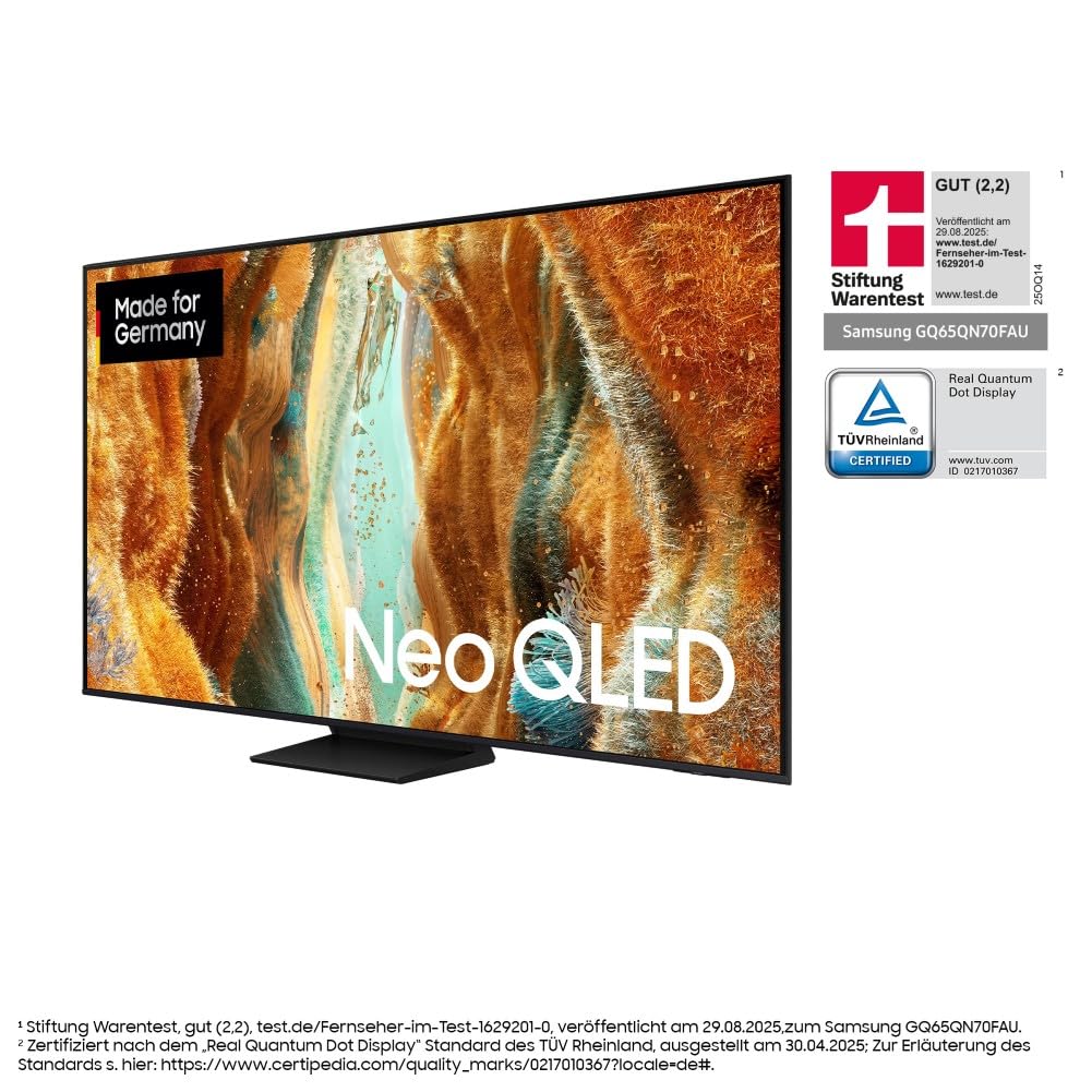 Samsung Neo QLED QN70F 65 Zoll 4K Mini LED TV, 144Hz, AirSlim Design