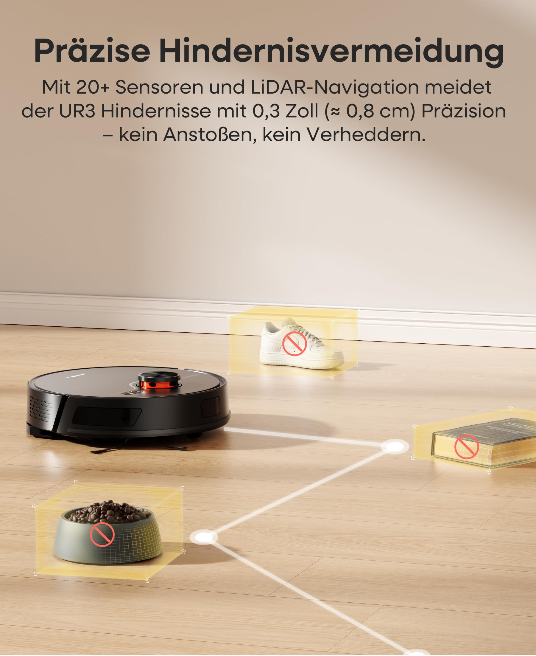 Uninell UR3 Saug-/Wischroboter mit Absaugstation 3,5L 5000Pa LiDAR