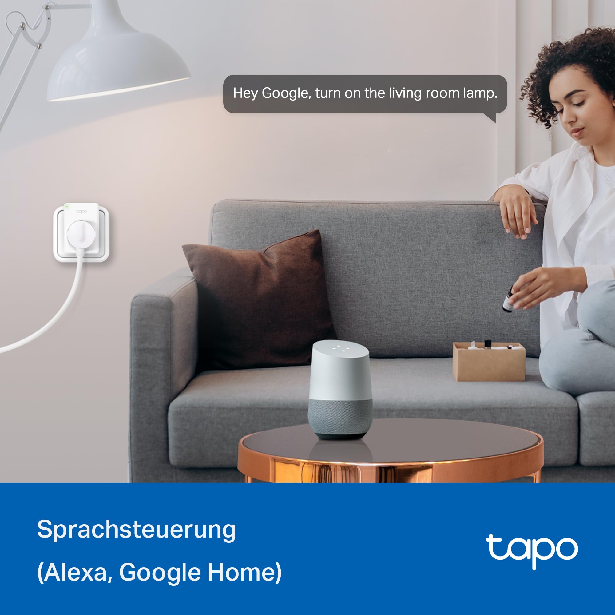 TP-Link Tapo WLAN Smart-Steckdose, 4er Pack, kompatibel mit Alexa & Google Home